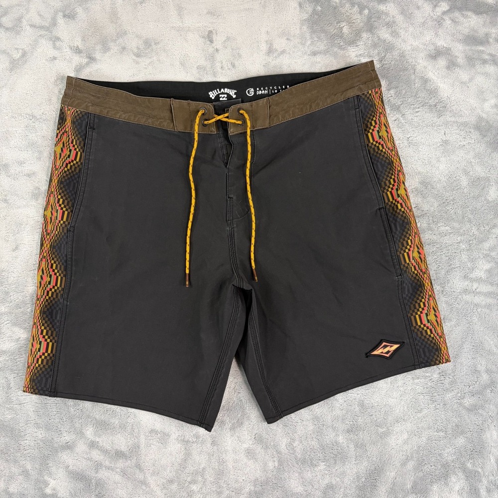 Billabong Recycler DBAH Pro Mens Board Shorts Aztec Print Black Size 36